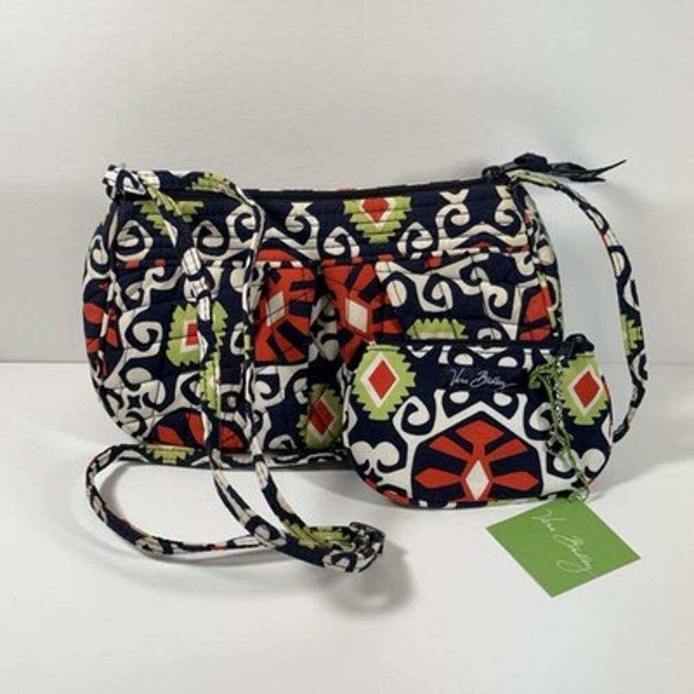 Vera Bradley Crossbody Purse w/Matching Coin Pouch Sun Valley Pattern retired